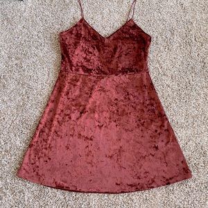 💕Valentines Day Sale💕 Garage Crushed Velvet Mini-Dress
